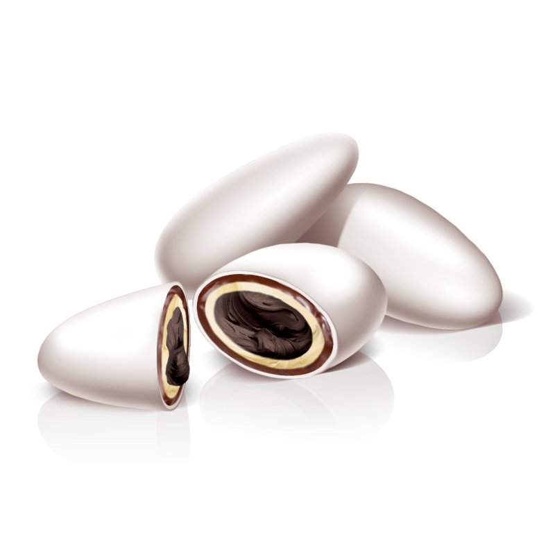 Confetto stampato personalizzato, al cioccolato fondente