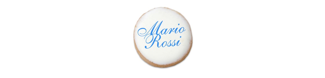 Biscotti stampati con nome
